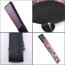 Kibon Éventails pliants, éventails en bambou avec pampille pour cadeaux d'anniversaire, danse, cosplay, fête de mariage, décorat