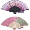 Kibon 2 pièces ventilateur portatif, danse de ventilateur de bambou frangé