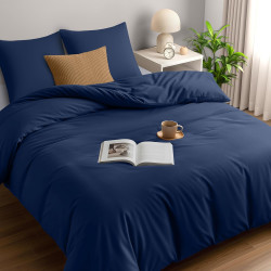 Utopia Bedding Housse de Couette 240x260 cm avec 2 Taies d'oreiller 65x65 cm (Marine) - Parure de Lit 240 x 260 cm - Ensembles d