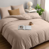 Utopia bedding housse de couette 240x260 cm avec 2 taies d'oreiller 65x65 cm (beige) - parure de lit 240 x 260 cm - ensembles de