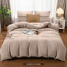 Utopia bedding housse de couette 240x260 cm avec 2 taies d'oreiller 65x65 cm (beige) - parure de lit 240 x 260 cm - ensembles de