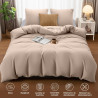 Utopia bedding housse de couette 240x260 cm avec 2 taies d'oreiller 65x65 cm (beige) - parure de lit 240 x 260 cm - ensembles de
