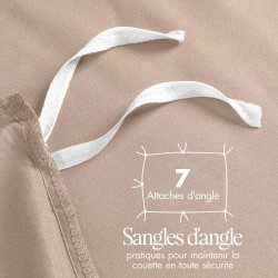 Utopia bedding housse de couette 240x260 cm avec 2 taies d'oreiller 65x65 cm (beige) - parure de lit 240 x 260 cm - ensembles de