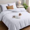 Utopia Bedding Housse de Couette 240x260 cm avec 2 Taies d'oreiller 65x65 cm (Blanc) - Parure de Lit 240 x 260 cm - Ensembles de