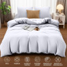 Utopia Bedding Housse de Couette 240x260 cm avec 2 Taies d'oreiller 65x65 cm (Blanc) - Parure de Lit 240 x 260 cm - Ensembles de