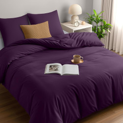 Utopia Bedding Housse de Couette 240 x 260 cm avec 2 Taies d'oreiller 65x65 cm (Pourpre)- Parure de Lit 240 x 260 cm - Ensembles