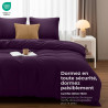 Utopia Bedding Housse de Couette 240 x 260 cm avec 2 Taies d'oreiller 65x65 cm (Pourpre)- Parure de Lit 240 x 260 cm - Ensembles