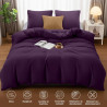 Utopia Bedding Housse de Couette 240 x 260 cm avec 2 Taies d'oreiller 65x65 cm (Pourpre)- Parure de Lit 240 x 260 cm - Ensembles