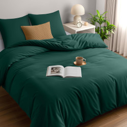Utopia Bedding Housse de Couette 240x260 cm avec 2 Taies d'oreiller 65x65 cm (Émeraude)- Parure de Lit 240 x 260 cm - Ensembles 