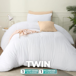 Utopia Bedding Parure de lit 2 pièces avec housse de couette et taies d'oreiller - Parure de lit 2 pièces avec fermeture éclair 
