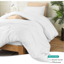 Utopia Bedding Parure de lit 2 pièces avec housse de couette et taies d'oreiller - Parure de lit 2 pièces avec fermeture éclair 