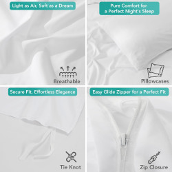 Utopia Bedding Parure de lit 2 pièces avec housse de couette et taies d'oreiller - Parure de lit 2 pièces avec fermeture éclair 