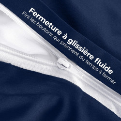 Utopia Bedding Housse de Couette 1 Personne 135x200 cm avec 1 Taie d'oreiller 80x80 cm (Bleu Marine) - Parure de lit 1 Personne 
