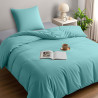 Utopia Bedding Housse de Couette 1 Personne 135x200 cm avec 1 Taie d'oreiller 80x80 cm (Bleu Spa) - Parure de lit 1 Personne 135