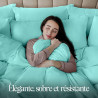 Utopia Bedding Housse de Couette 1 Personne 135x200 cm avec 1 Taie d'oreiller 80x80 cm (Bleu Spa) - Parure de lit 1 Personne 135