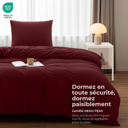 Utopia Bedding Ensembles de Housse de Couette 1 Personne 135x200 cm en Microfibre brossée Douce avec 1 Taie d'oreiller 80x80 cm 