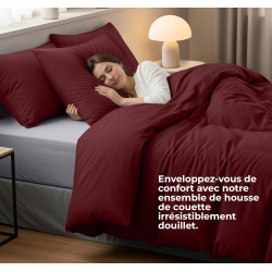 Utopia Bedding Ensembles de Housse de Couette 1 Personne 135x200 cm en Microfibre brossée Douce avec 1 Taie d'oreiller 80x80 cm 