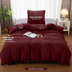 Utopia Bedding Ensembles de Housse de Couette 1 Personne 135x200 cm en Microfibre brossée Douce avec 1 Taie d'oreiller 80x80 cm 