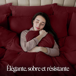 Utopia Bedding Ensembles de Housse de Couette 1 Personne 135x200 cm en Microfibre brossée Douce avec 1 Taie d'oreiller 80x80 cm 