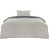 Utopia Bedding Housse de Couette 135x200 cm avec 1 Taie d'oreiller 50x75 cm (Gris Foncé/Gris Clair) - Parure de lit 135 x 200 cm