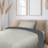 Utopia Bedding Housse de Couette 135x200 cm avec 1 Taie d'oreiller 50x75 cm (Gris Foncé/Gris Clair) - Parure de lit 135 x 200 cm