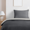 Utopia Bedding Housse de Couette 135x200 cm avec 1 Taie d'oreiller 50x75 cm (Gris Foncé/Gris Clair) - Parure de lit 135 x 200 cm