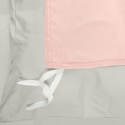 Utopia Bedding Housse de Couette 1 Personne 135x200 cm avec 1 Taie d'oreiller 80x80 cm (Gris/Rose) - Parure de lit - Ensembles d