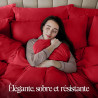 Utopia Bedding Housse de Couette 1 Personne 135x200 cm avec 1 Taie d'oreiller 80x80 cm (Rouge)- Parure de lit 1 Personne 135 x 2