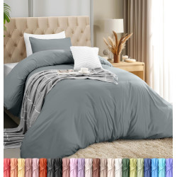 Utopia Bedding Parure de lit 2 pièces avec housse de couette et taies d'oreiller - Parure de lit 2 pièces avec fermeture éclair 