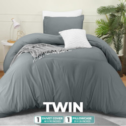 Utopia Bedding Parure de lit 2 pièces avec housse de couette et taies d'oreiller - Parure de lit 2 pièces avec fermeture éclair 