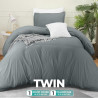 Utopia Bedding Parure de lit 2 pièces avec housse de couette et taies d'oreiller - Parure de lit 2 pièces avec fermeture éclair 