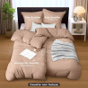 Utopia bedding housse de couette 2 personne 135x200 cm avec 2 taie d'oreiller 80x80 cm (beige) - parure de lit 2 personne 135 x 