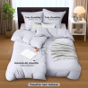 Utopia Bedding Housse de Couette 2 Personne 135x200 cm avec 2 Taie d'oreiller 80x80 cm (Blanc) - Parure de lit 2 Personne 135 x 