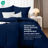 Utopia Bedding Housse de Couette 2 Personne 135x200 cm avec 2 Taie d'oreiller 80x80 cm (Marine) - Parure de lit 2 Personne 135 x