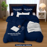Utopia Bedding Housse de Couette 2 Personne 135x200 cm avec 2 Taie d'oreiller 80x80 cm (Marine) - Parure de lit 2 Personne 135 x