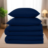 Utopia Bedding Housse de Couette 2 Personne 135x200 cm avec 2 Taie d'oreiller 80x80 cm (Marine) - Parure de lit 2 Personne 135 x