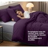 Utopia Bedding Housse de Couette 1 Personne 135x200 cm avec 1 Taie d'oreiller 80x80 cm (Pourpre) - Parure de lit 1 Personne 135 