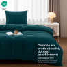 Utopia Bedding Housse de Couette 1 Personne 135x200 cm avec 1 Taie d'oreiller 80x80 cm (Sarcelle) - Parure de lit 1 Personne 135