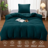 Utopia Bedding Housse de Couette 1 Personne 135x200 cm avec 1 Taie d'oreiller 80x80 cm (Sarcelle) - Parure de lit 1 Personne 135