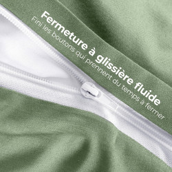 Utopia Bedding Housse de Couette 1 Personne 135x200 cm avec 1 Taie d'oreiller 80x80 cm (Vert Sauge)- Parure de lit 1 Personne 13