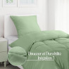 Utopia Bedding Housse de Couette 1 Personne 135x200 cm avec 1 Taie d'oreiller 80x80 cm (Vert Sauge)- Parure de lit 1 Personne 13