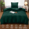 Utopia Bedding Housse de Couette 1 Personne 135x200 cm avec 1 Taie d'oreiller 80x80 cm (Émeraude)- Parure de lit 1 Personne 135 