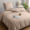 Utopia bedding housse de couette 1 personne 135x200 cm avec 1 taie d'oreiller 80x80 cm (beige) - parure de lit 1 personne 135 x 