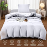 Utopia Bedding Housse de Couette 1 Personne 135x200 cm avec 1 Taie d'oreiller 80x80 cm (Blanc) - Parure de lit 1 Personne 135 x 