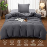 Utopia Bedding Housse de Couette 1 Personne 135x200 cm avec 1 Taie d'oreiller 80x80 cm (Gris) - Parure de lit 1 Personne 135 x 2