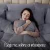 Utopia Bedding Housse de Couette 1 Personne 135x200 cm avec 1 Taie d'oreiller 80x80 cm (Gris) - Parure de lit 1 Personne 135 x 2