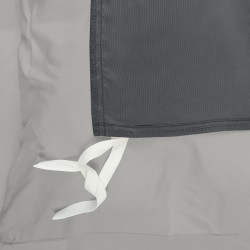 Utopia Bedding Housse de Couette 1 Personne 135x200 cm avec 1 Taie d'oreiller 80x80 cm (Gris Foncé/Gris Clair) - Parure de lit -