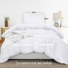 Utopia Bedding Housse de Couette 1 Personne 135x200 cm avec 1 Taie d'oreiller 50x75 cm (Blanc) - Parure de lit 1 Personne 135 x 