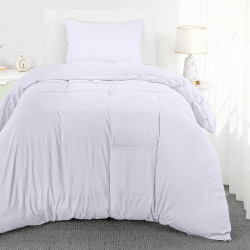 Utopia Bedding Housse de Couette 1 Personne 135x200 cm avec 1 Taie d'oreiller 50x75 cm (Blanc) - Parure de lit 1 Personne 135 x 
