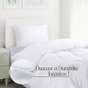 Utopia Bedding Housse de Couette 1 Personne 135x200 cm avec 1 Taie d'oreiller 50x75 cm (Blanc) - Parure de lit 1 Personne 135 x 